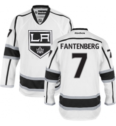 Women's Reebok Los Angeles Kings #7 Oscar Fantenberg Authentic White Away NHL Jersey
