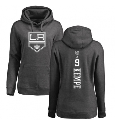 NHL Women's Adidas Los Angeles Kings #9 Adrian Kempe Charcoal One Color Backer Pullover Hoodie