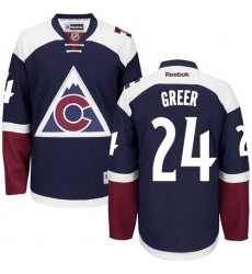 Men's Reebok Colorado Avalanche #24 A.J. Greer Authentic Blue Third NHL Jersey