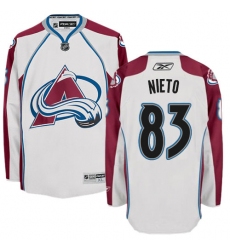 Men's Reebok Colorado Avalanche #83 Matt Nieto Authentic White Away NHL Jersey