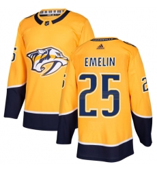 Youth Adidas Nashville Predators #25 Alexei Emelin Authentic Gold Home NHL Jersey