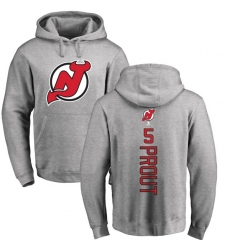 NHL Adidas New Jersey Devils #5 Dalton Prout Ash Backer Pullover Hoodie
