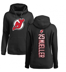 NHL Women's Adidas New Jersey Devils #25 Mirco Mueller Black Backer Pullover Hoodie