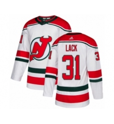 Youth Adidas New Jersey Devils #41 Michael McLeod Authentic White Alternate NHL Jersey