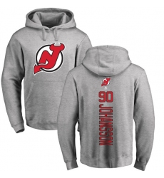 NHL Adidas New Jersey Devils #90 Marcus Johansson Ash Backer Pullover Hoodie