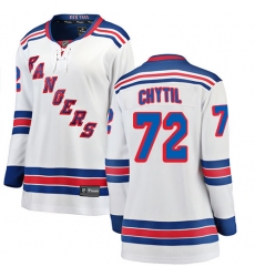 Women's New York Rangers #72 Filip Chytil Fanatics Branded White Away Breakaway NHL Jersey