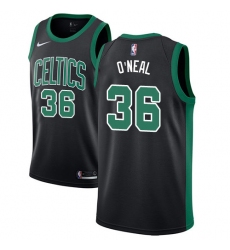 Men's Adidas Boston Celtics #36 Shaquille O'Neal Swingman Black NBA Jersey - Statement Edition