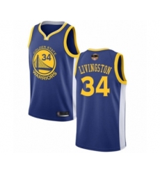 Men's Golden State Warriors #34 Shaun Livingston Swingman Royal Blue 2019 Basketball Finals Bound Basketball Jersey - Icon Edition