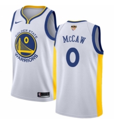 Women's Nike Golden State Warriors #0 Patrick McCaw Swingman White Home 2018 NBA Finals Bound NBA Jersey - Association Edition