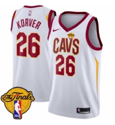 Men's Nike Cleveland Cavaliers #26 Kyle Korver Swingman White 2018 NBA Finals Bound NBA Jersey - Association Edition