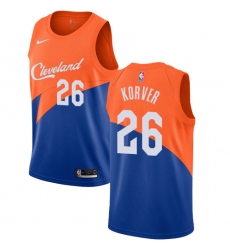 Youth Nike Cleveland Cavaliers #26 Kyle Korver Swingman Blue NBA Jersey - City Edition