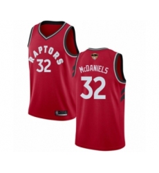 Men's Toronto Raptors #32 KJ McDaniels Swingman Red 2019 Basketball Finals Bound Jersey - Icon Edition