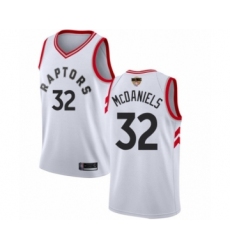 Men's Toronto Raptors #32 KJ McDaniels Swingman White 2019 Basketball Finals Bound Jersey - Association Edition