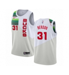 Women's Nike Milwaukee Bucks #31 John Henson White Swingman Jersey - Earned Edition