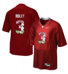 Alabama Crimson Tide #3 Calvin Ridley Red With Portrait Print College Football Jersey3