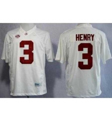 Alabama Crimson Tide 3 Henry White Limited NCAA Jerseys