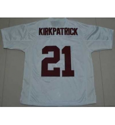 Crimson Tide #21 Dre Kirkpatrick White Embroidered NCAA Jersey