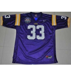 LSU Tigers #33 Odell Beckham Purple 2012 BCS Championship Patch Embroidered NCAA Jersey