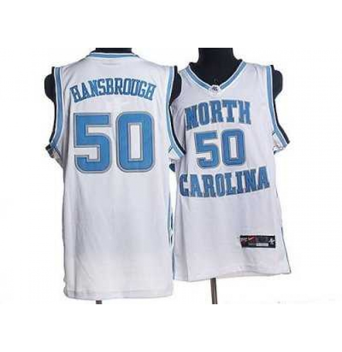 North Carolina #50 Tyler Hansbrough White Embroidered NCAA Jersey