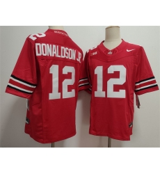 Men's Ohio State Buckeyes #12 CJ Donaldson Red 2025 F.U.S.E. Limited Stitched Jersey