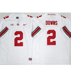 Men's Ohio State Buckeyes #2 Caleb Downs White 2025 F.U.S.E. Limited Stitched Jersey