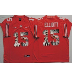 Ohio State Buckeyes #15 Ezekiel Elliott Red Player Fashion Stitched NCAA Jersey