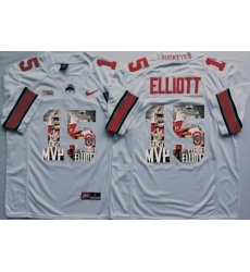 Ohio State Buckeyes #15 Ezekiel Elliott White Player Fashion Stitched NCAA Jersey