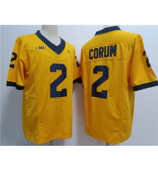 Men's Michigan Wolverines #2 Blake Corum 2023 F.U.S.E. Yellow Stitched Jersey