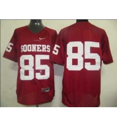 Sooners #85 Red Embroidered NCAA Jersey