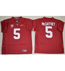 Stanford Cardinal #5 Christian McCaffrey Red Stitched NCAA Jersey
