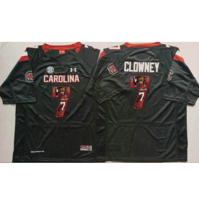 South Carolina Fighting Gamecocks #7 Jadeveon Clowney Black Player Fashion Stitched NCAA Jersey