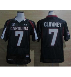Under Armour South Carolina Javedeon Clowney 7 New SEC Patch NCAA Football - Black