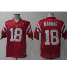 NEW Ole Miss Rebels Achie Manning 18 Red College Football Jerseys