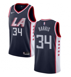 Women's Nike Los Angeles Clippers #34 Tobias Harris Swingman Navy Blue NBA Jersey - City Edition