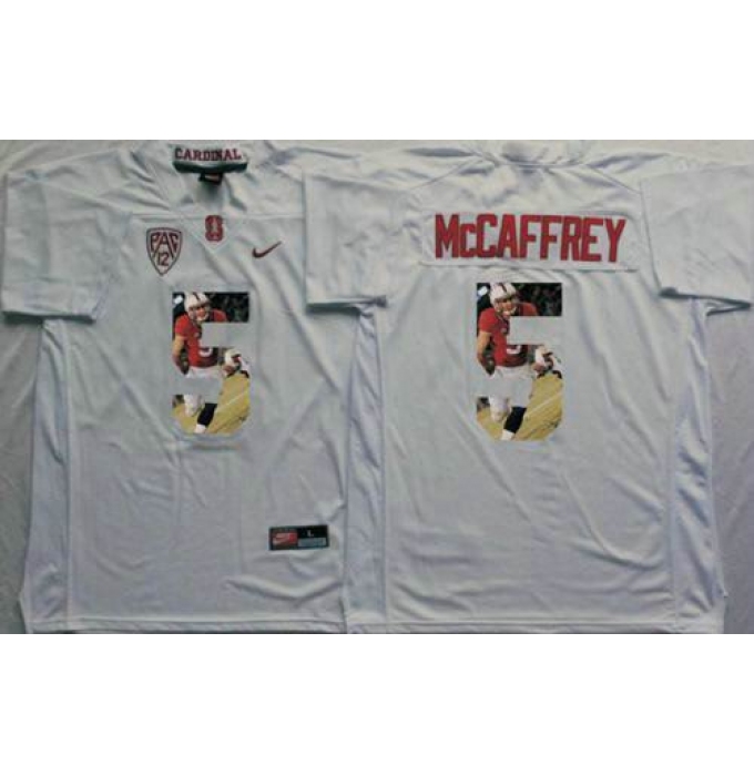 Louisville Cardinals #5 Christian McCaffrey White Player Fashion Stitched NCAA Jersey