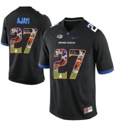 Boise State Broncos #27 Jay Ajayi Black With Portrait Print College Football Jersey4