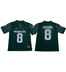 Spartans #8 Kirk Cousins Green Limited Stitched NCAA Jersey