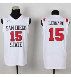 San Diego State Aztecs #15 Kawhi Leonard White Basketball Stitched NCAA Jersey