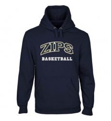 Akron Zips Navy Blue Custom Sport Arch Applique Pullover Hoodie