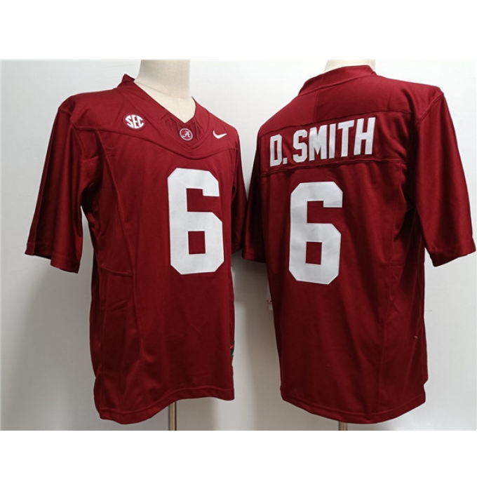 Men's Alabama Crimson Tide #6 DeVonta Smith Red 2023 F.U.S.E. Stitched Jersey