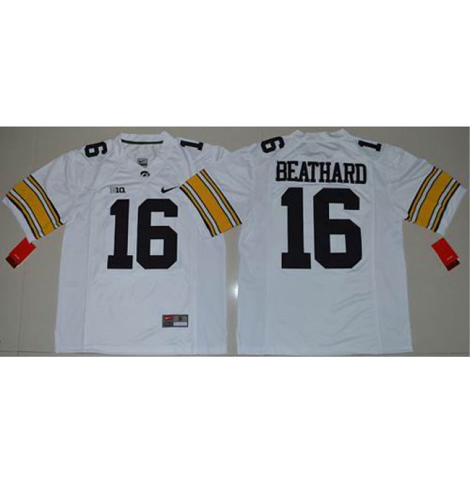 Iowa Hawkeyes #16 C. J. Beathard White Stitched NCAA Jersey