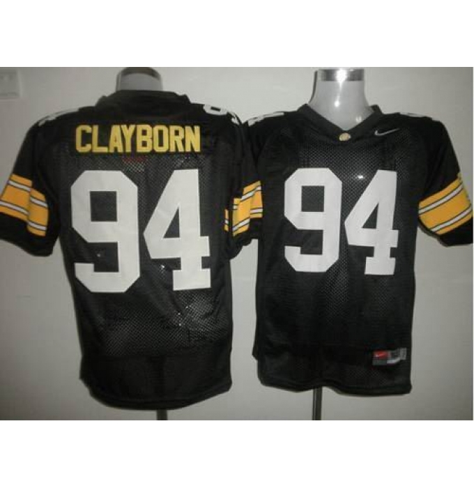 Iowa Hawkeyes #94 Adrian Clayborn Black Stitched NCAA Jersey
