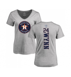 MLB Women's Nike Houston Astros #24 Jimmy Wynn Navy Blue Backer Long Sleeve T-Shirt