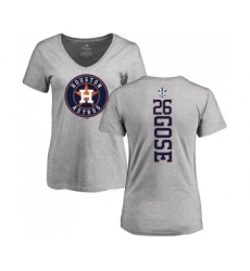 MLB Women's Nike Houston Astros #26 Anthony Gose Ash Backer T-Shirt