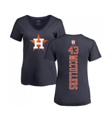 MLB Women's Nike Houston Astros #43 Lance McCullers Navy Blue Backer T-Shirt