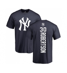 MLB Nike New York Yankees #30 David Robertson Navy Blue Backer T-Shirt