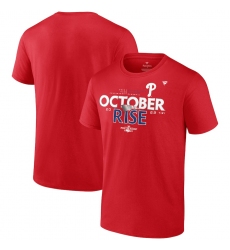 Men's Philadelphia Phillies Fanatics Branded Red 2022 Postseason Locker Room T-Shirt