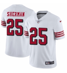 Men's Nike San Francisco 49ers #25 Richard Sherman Limited White Rush Vapor Untouchable NFL Jersey