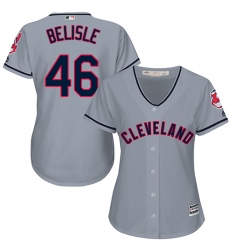 Women's Majestic Cleveland Indians #46 Matt Belisle Authentic Grey Road Cool Base MLB Jersey