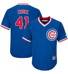 Youth Majestic Chicago Cubs #41 Steve Cishek Replica Royal Blue Cooperstown Cool Base MLB Jersey